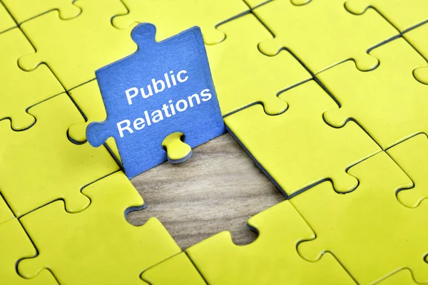 Pussel med ordet Public Relations — Stockfoto