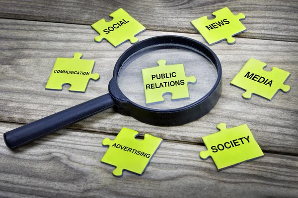 Puzzle with word Public Relations — Stock Photo, Image