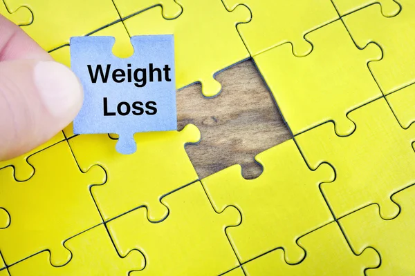 Puzzle con palabra pérdida de peso —  Fotos de Stock