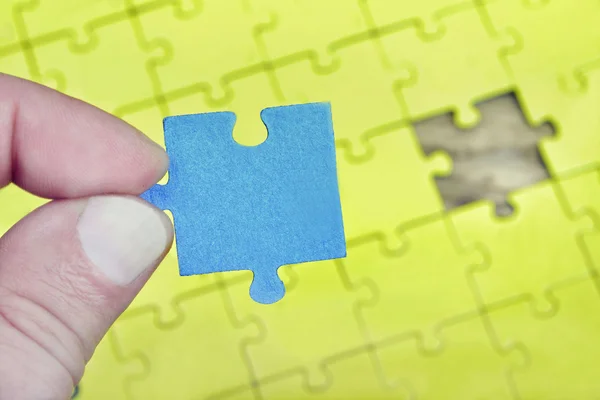 Puzzle with empty piece — Stock Photo, Image