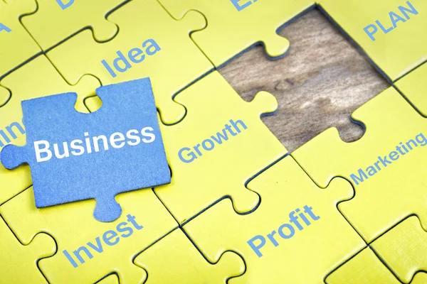 Puzzle with word Business — Stock Photo, Image