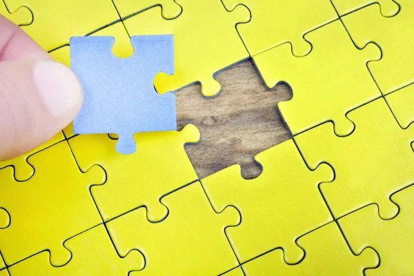 Puzzle with empty piece — Stock Photo, Image