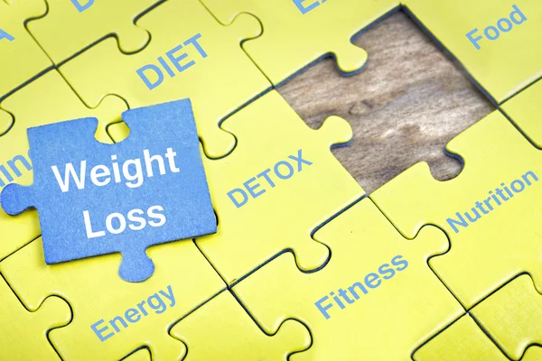 Puzzle with word Weight Loss — Stock Photo, Image