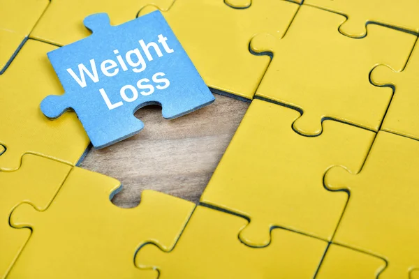 Puzzle cu cuvântul pierdere în greutate — Fotografie, imagine de stoc