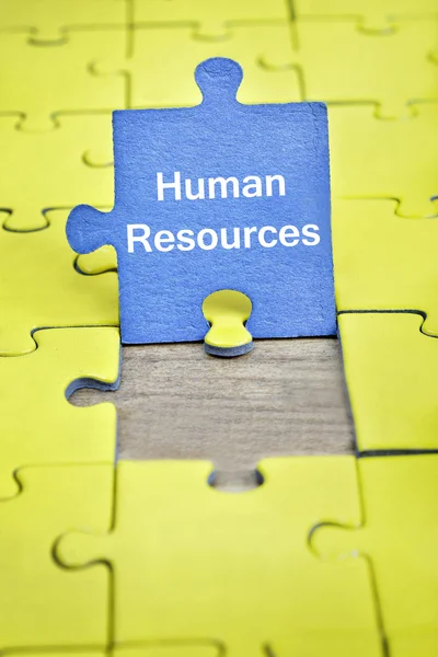 Puzzle con palabra Recursos Humanos — Foto de Stock