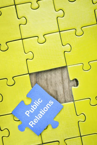 Puzzle con palabra Relaciones Públicas — Foto de Stock