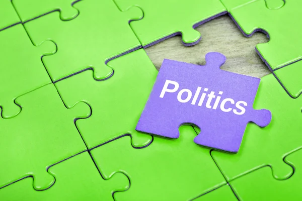 Puzzle z word polityka — Zdjęcie stockowe