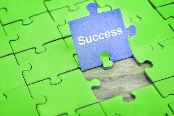 Puzzle with word Success — Stock Photo, Image