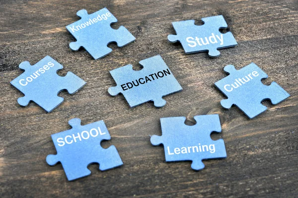 Puzzle with word Education — Stock Photo, Image