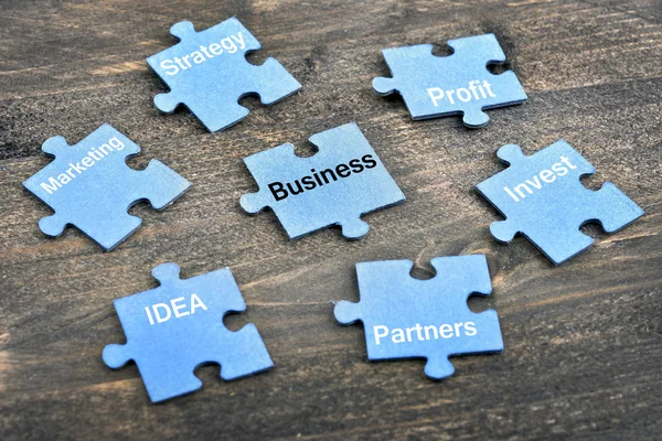 Puzzle con la parola Business — Foto Stock