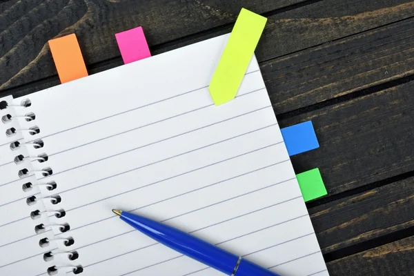 Notepad on table — Stock Photo, Image