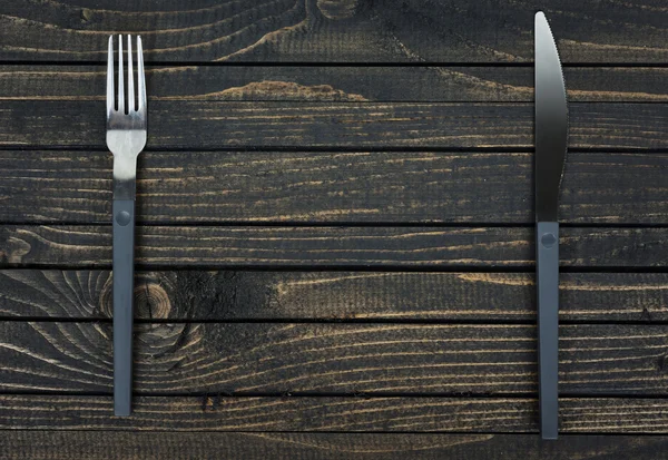 Fork and knife on table — Stock Photo, Image