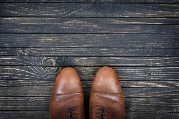 Sapatos de negócios no chão — Fotografia de Stock
