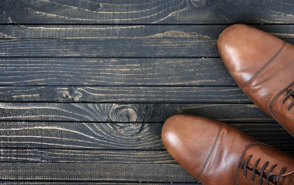 Sapatos de negócios no chão — Fotografia de Stock