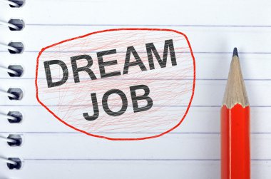 Rüya iş metin not defteri ve kalem