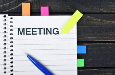 Not defteri toplantı kelime