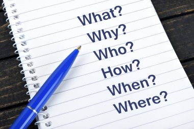 Soru metin not defteri üzerinde