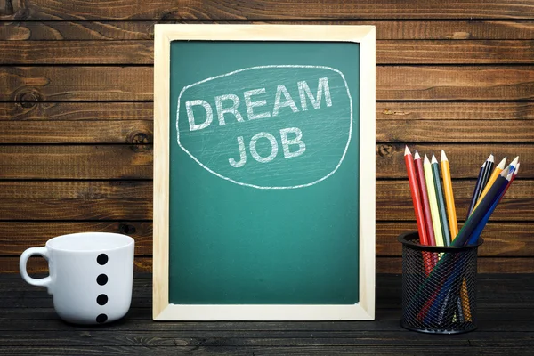 Dream Job szöveg iskolaszék — Stock Fotó