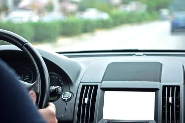 Stuurprogramma in auto — Stockfoto