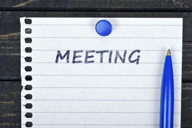 Toplantı metin sayfa ve kalem