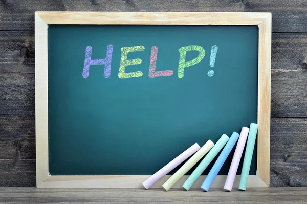 Help text on school board — Stock Photo, Image