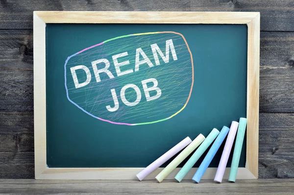 Dream Job text on school board