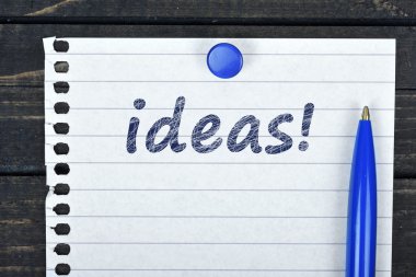 Fikirler metin sayfa ve kalem