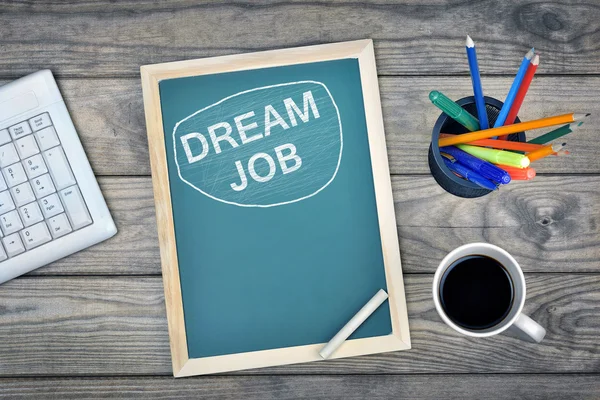 Dream Job szöveg iskolaszék — Stock Fotó