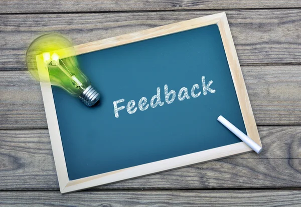 Testo di feedback nel consiglio scolastico — Foto Stock