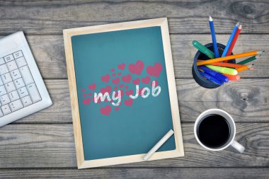 Benim iş metin okul panosunda seviyorum