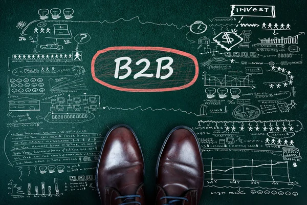 B2b の単語、ビジネス靴 — ストック写真