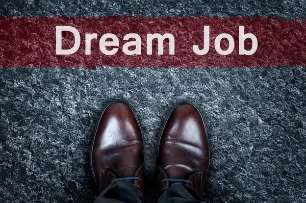 Dream Job üzenet aszfalt — Stock Fotó