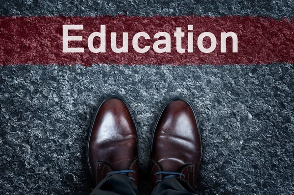 Education message on asphalt — Stock Photo, Image