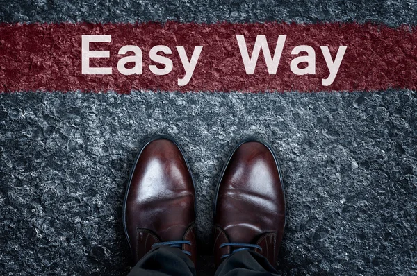 Asfalt üzerinde kolay yolu mesaj