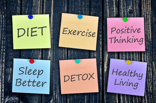 Weight loss message on stickers — Stock Photo, Image