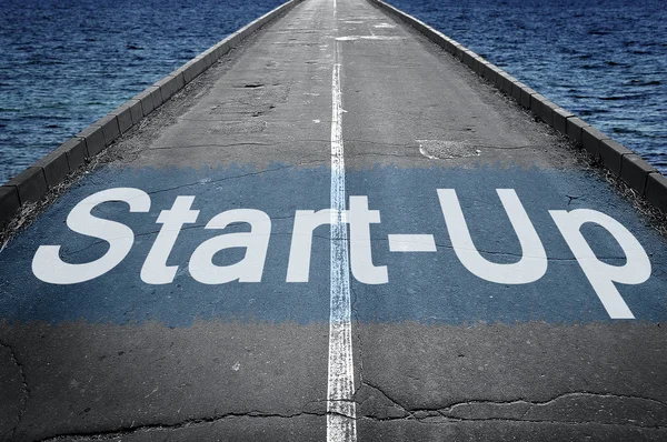 Start-up meddelande på väg — Stockfoto