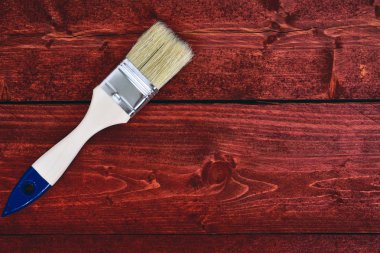 tablo üzerinde boya fırçası