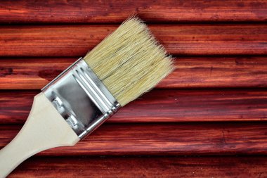 tablo üzerinde boya fırçası