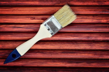 tablo üzerinde boya fırçası