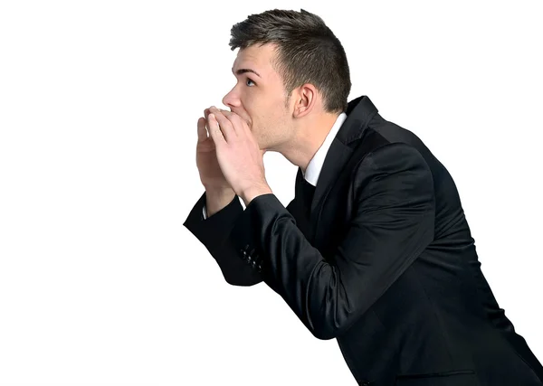 Business man shouting — Stock Photo, Image