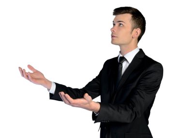 Adam açık eller iş