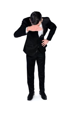 iş adamı aşağı bakıyor