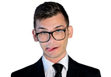 İş adam yorgun yüz