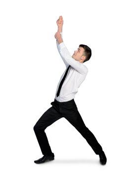 İş adamı bir şey çekmek