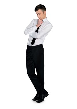 iş adamı aşağı bakıyor