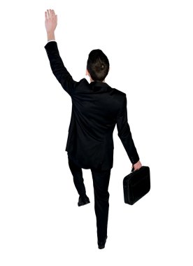 İş adamı tırmanmak bir şey