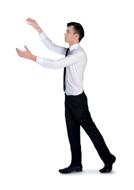 İş adamı bir şey taşımak