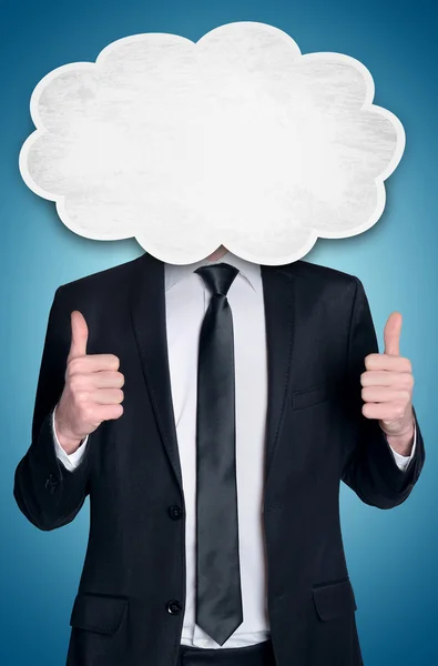 Man with cloud head — Stock Photo, Image