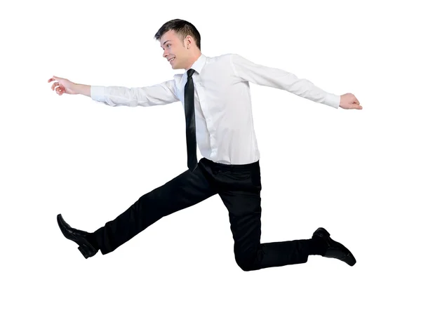 Бізнес людина стрибок — стокове фото