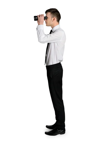 Hombre de negocios con prismáticos —  Fotos de Stock